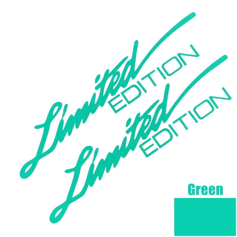 Limited Edition Reflective Vinyl Car Window Stickers Laser Decals 2 Pack 0