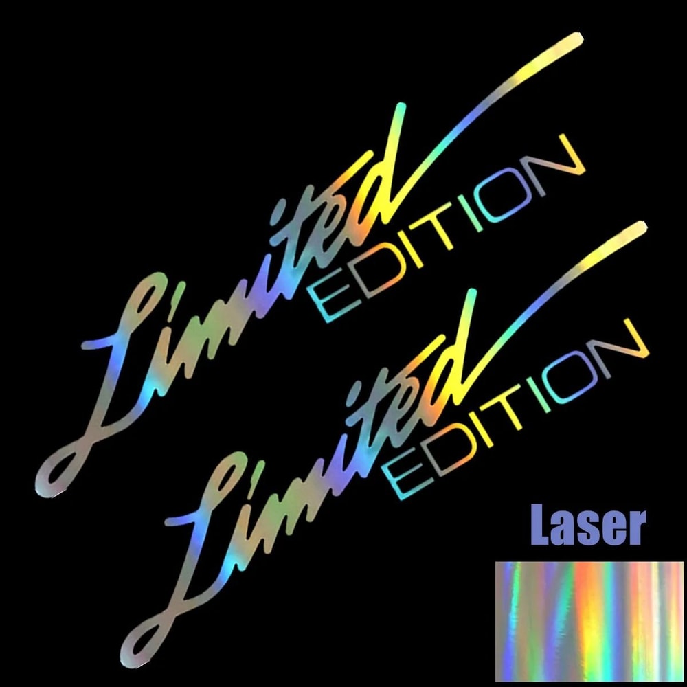 Limited Edition Reflective Vinyl Car Window Stickers Laser Decals 2 Pack 6