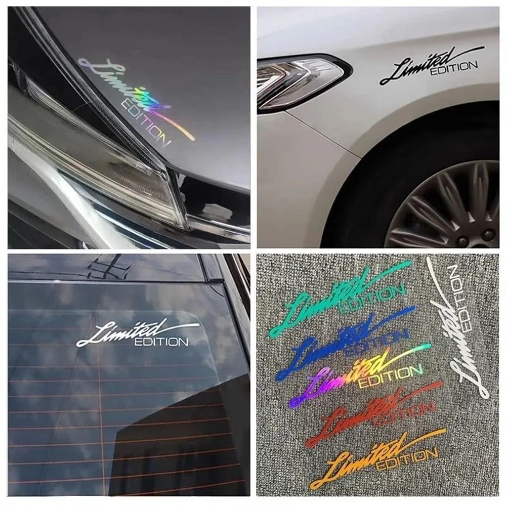 Limited Edition Reflective Vinyl Car Window Stickers Laser Decals 2 Pack 7