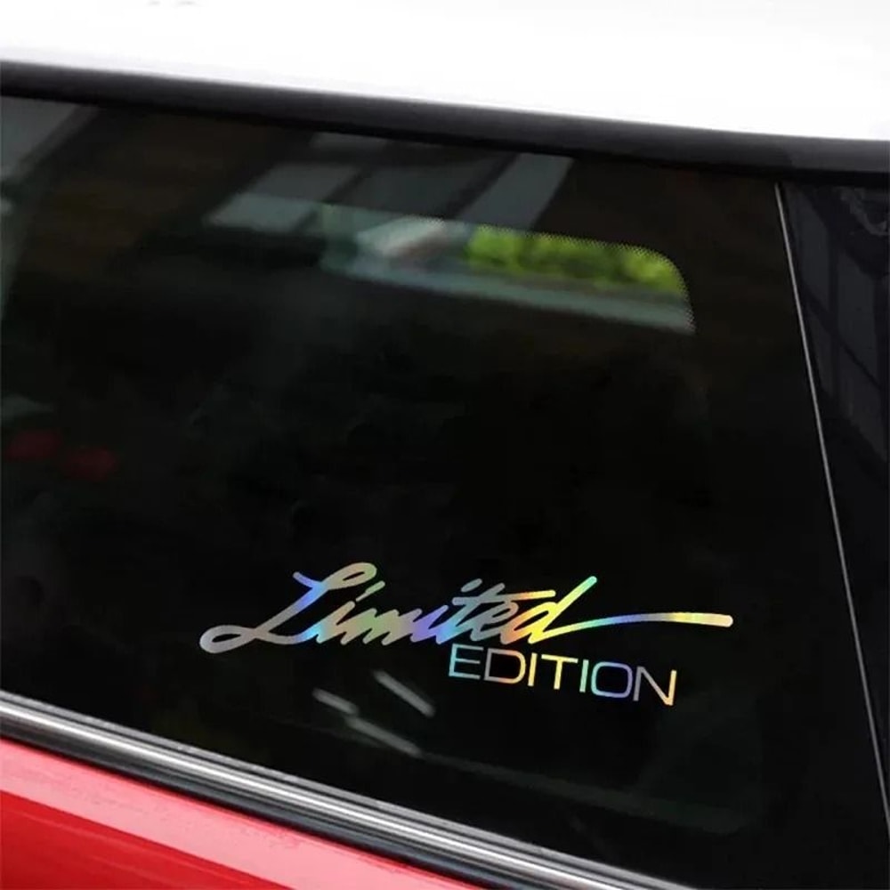 Limited Edition Reflective Vinyl Car Window Stickers Laser Decals 2 Pack 12