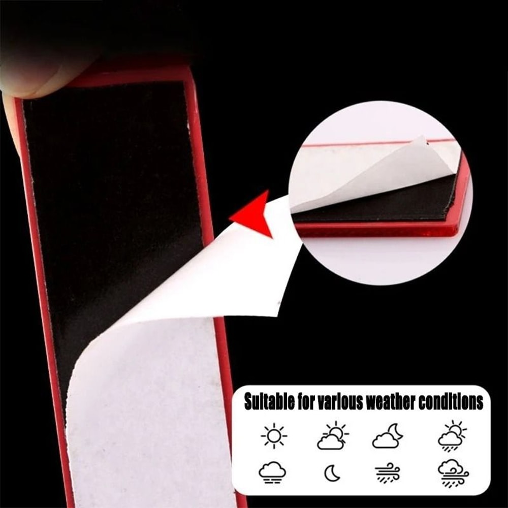 Truck Trailer Reflective Rectangle Safety Plates Adhesive Warning Stickers 8 Pack 7