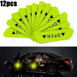 reflective car door stickers safety opening warning tape decals 12 pack