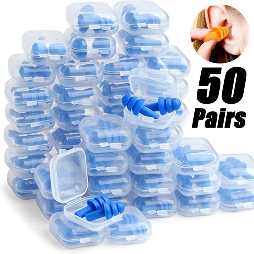 Soft Silicone Waterproof Earplugs For Swimming Sleep And Noise Reduction 10