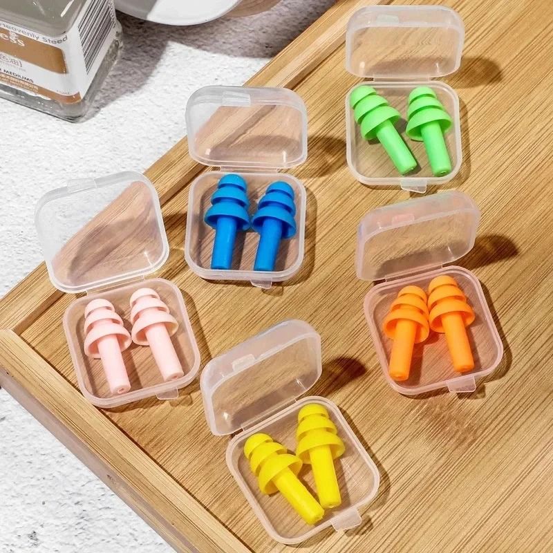 Soft Silicone Waterproof Earplugs For Swimming Sleep And Noise Reduction 7