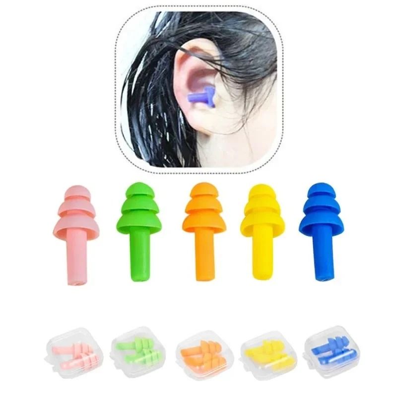Soft Silicone Waterproof Earplugs For Swimming Sleep And Noise Reduction 9