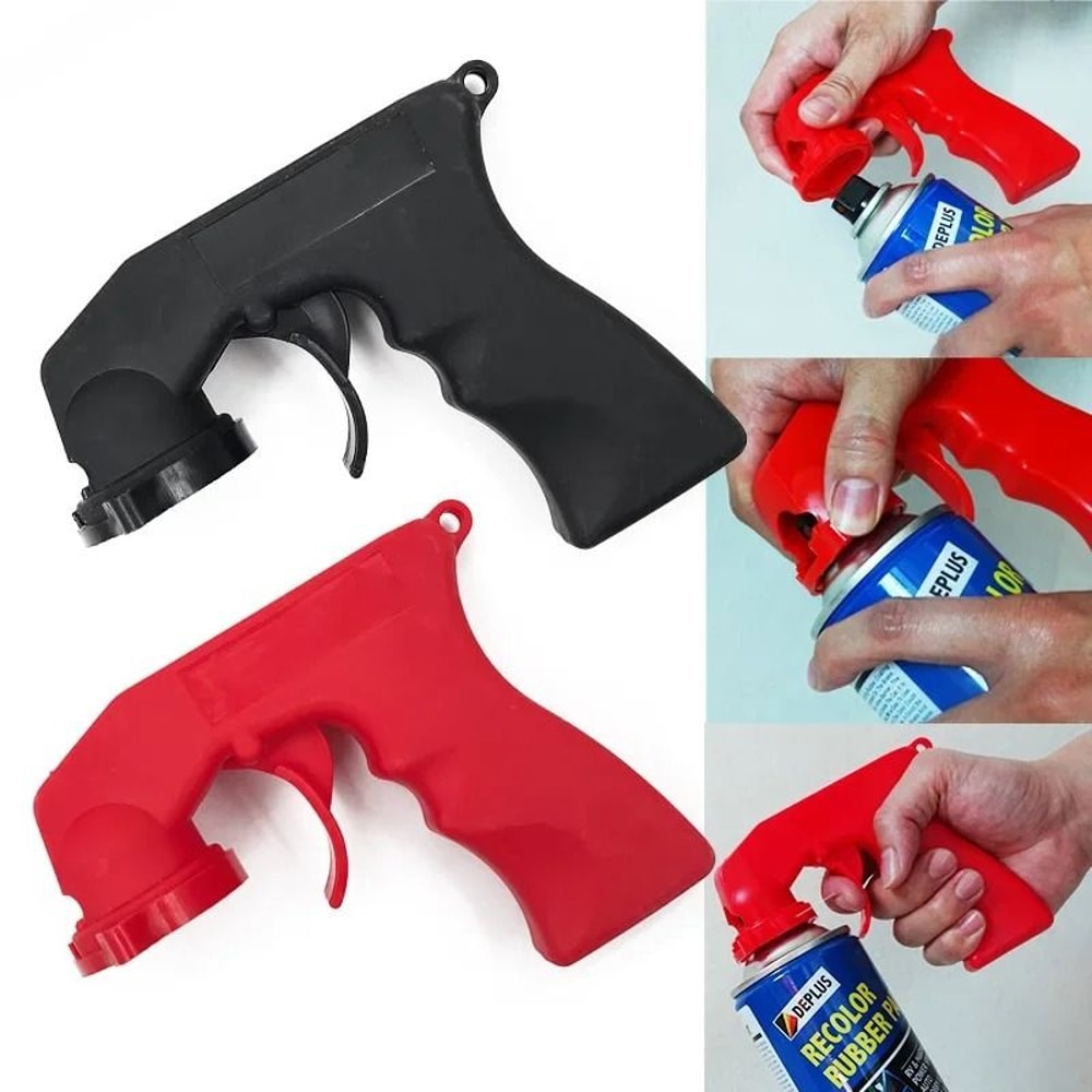 Ergonomic Paint Spray Handle Aerosol Trigger Adapter With Lock 0