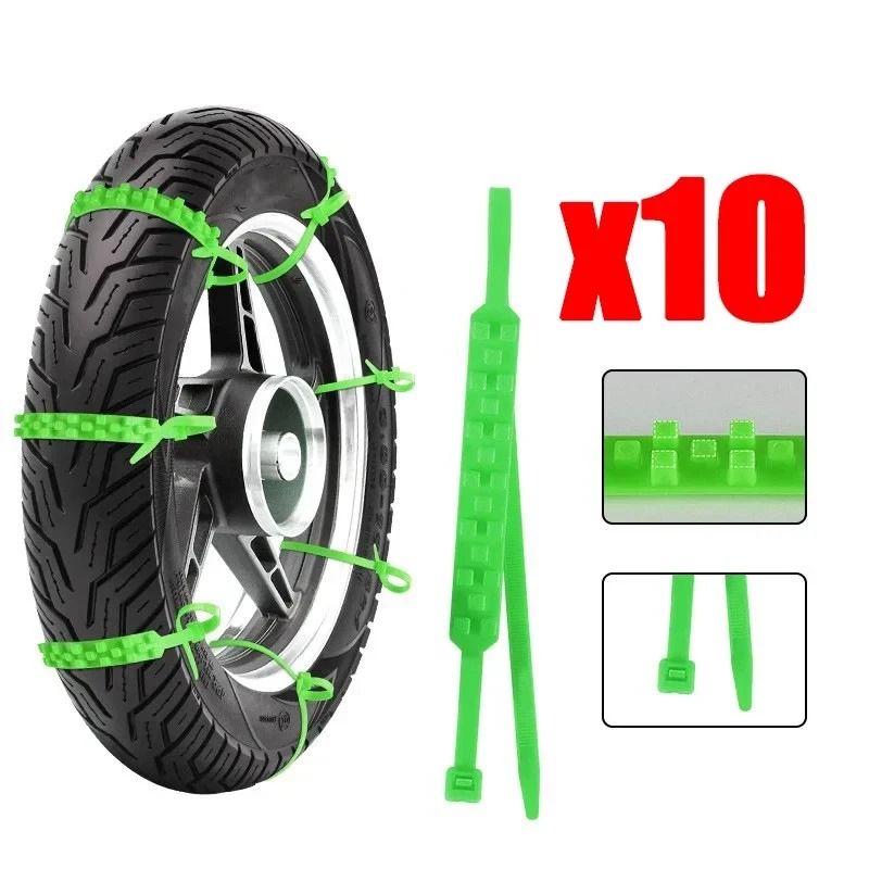 Universal Anti Skid Snow Tire Chains For Motorcycle And Bicycle Wheels 3