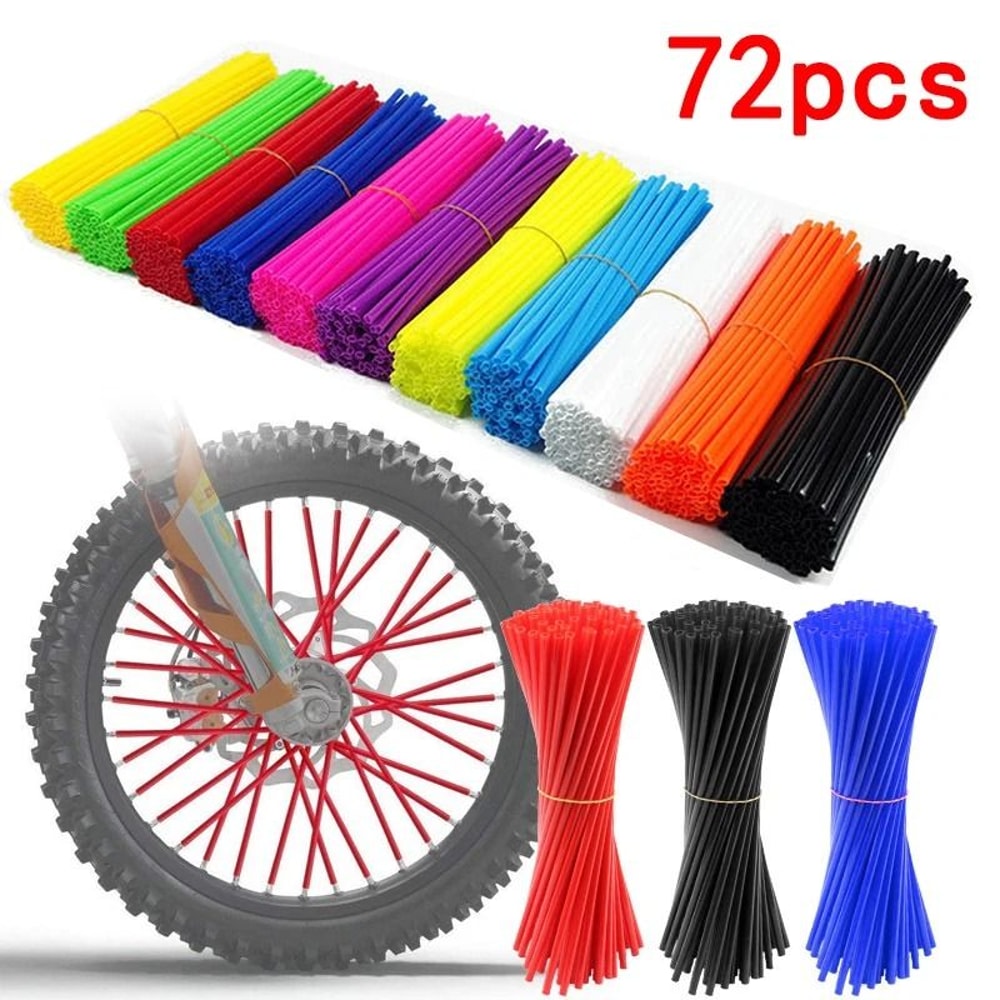 Universal Motorcycle Spoke Skins Wheel Rim Cover Set For Dirt Bikes And Motorcycles 14