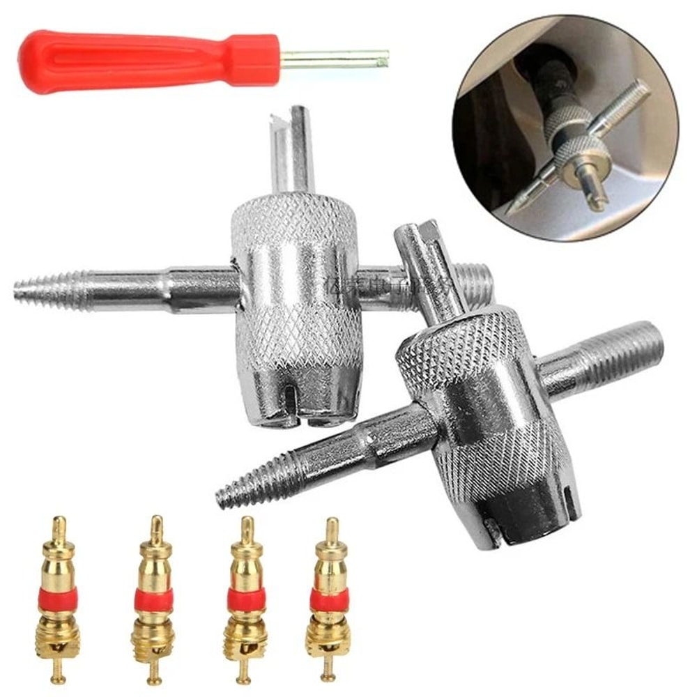 4 In 1 Tire Valve Repair Tool Kit With Valve Core Remover And Stem Puller 8