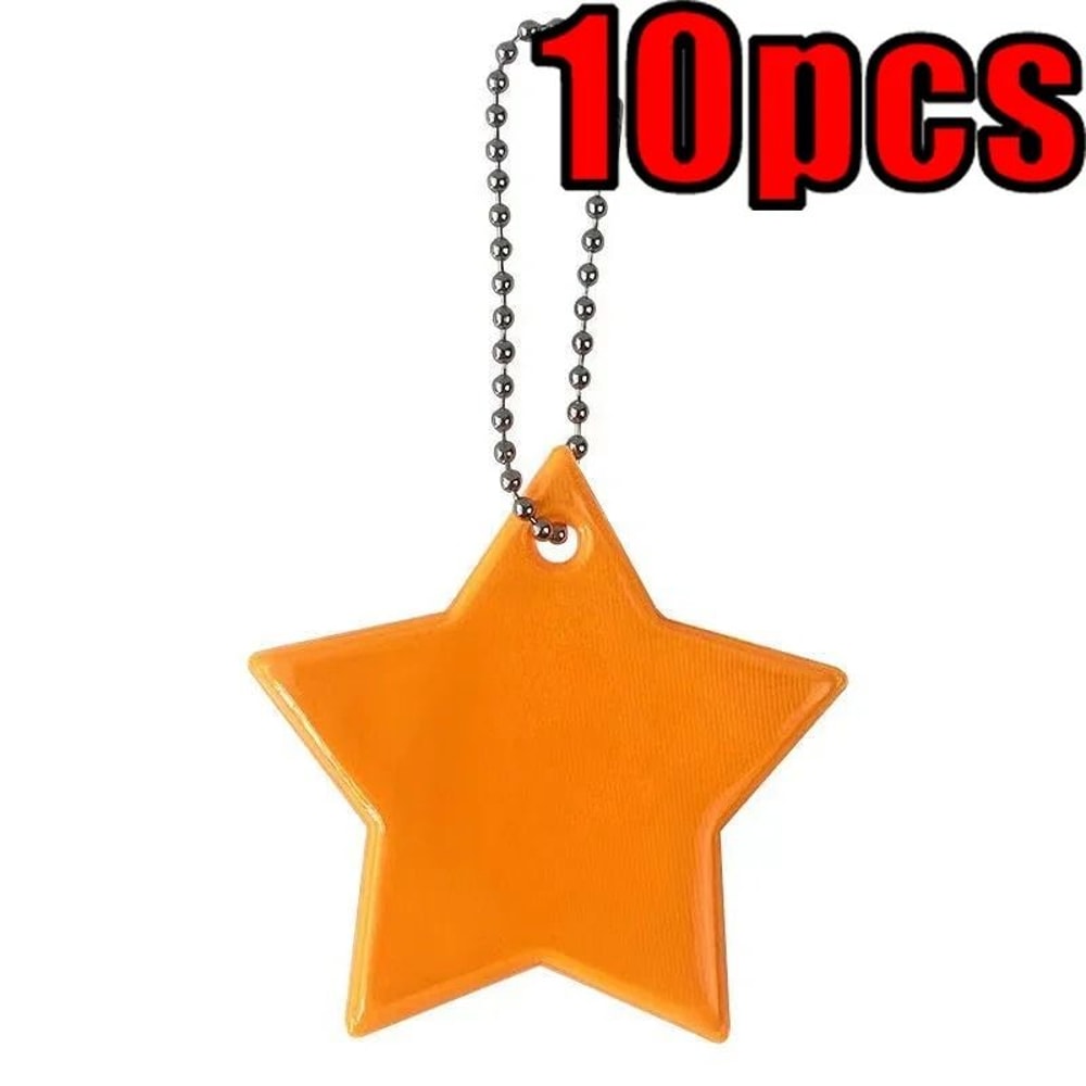 Star Shaped Safety Reflective Keychain Pendant For Kids Bags And Wheelchairs 3