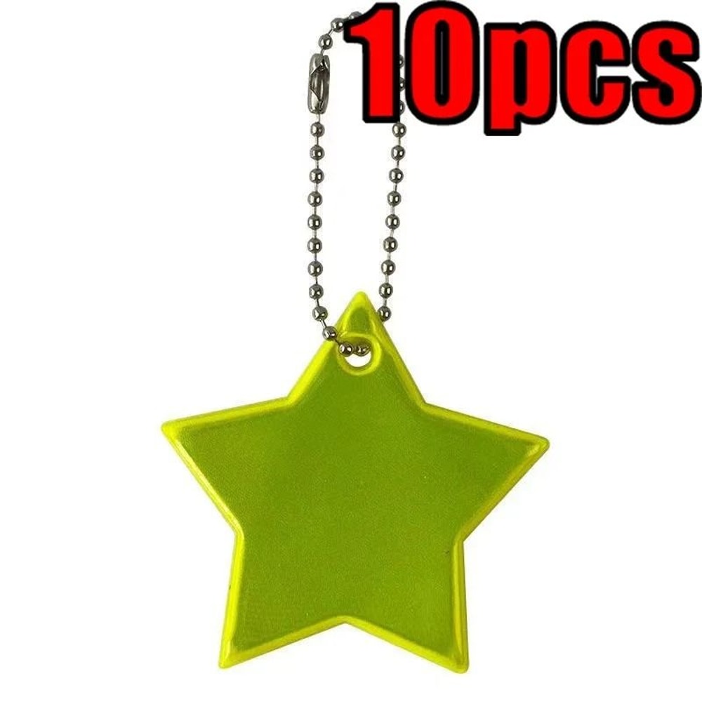Star Shaped Safety Reflective Keychain Pendant For Kids Bags And Wheelchairs 10