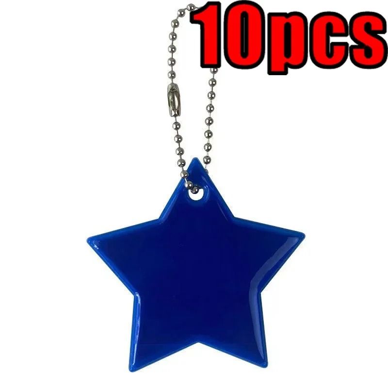 Star Shaped Safety Reflective Keychain Pendant For Kids Bags And Wheelchairs 11
