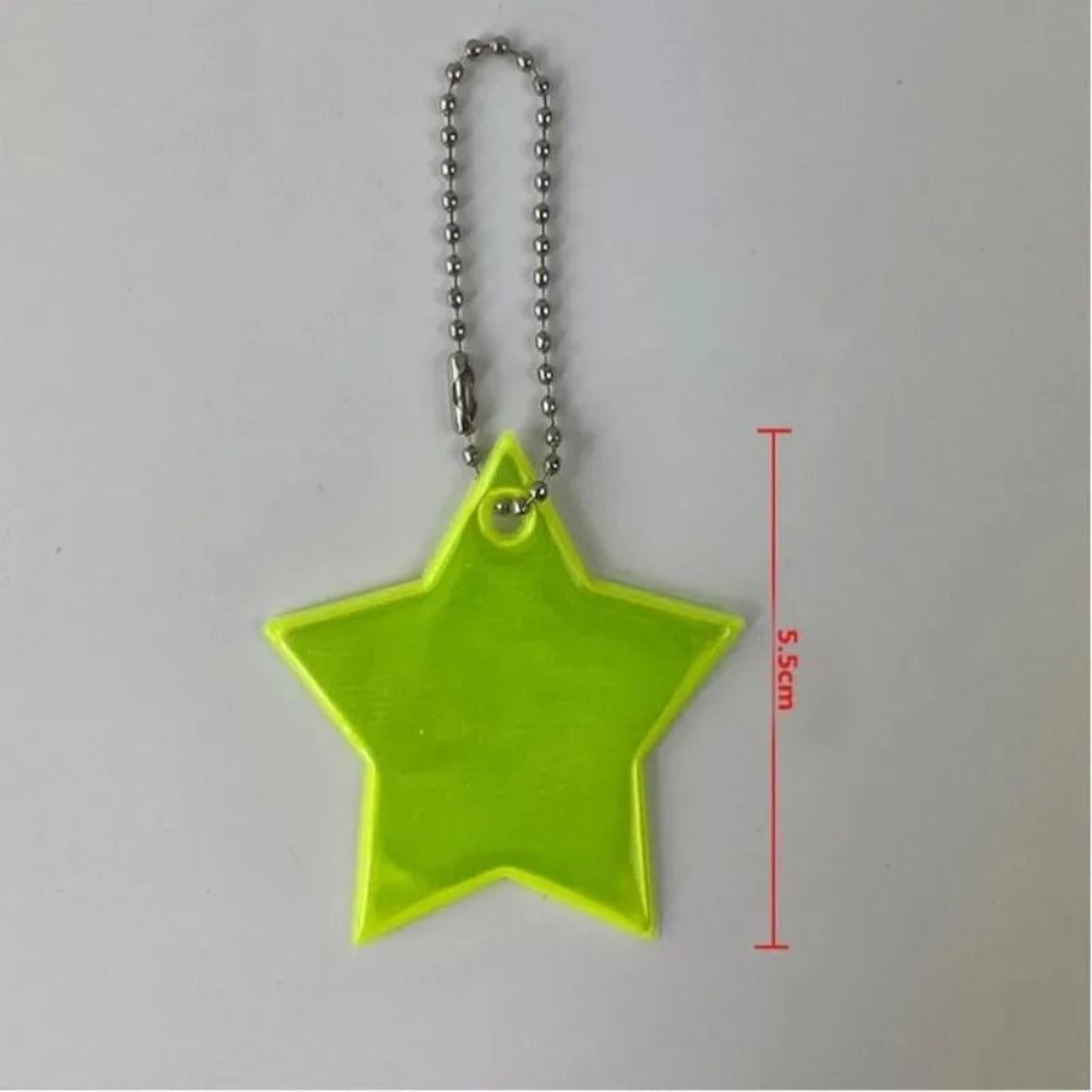 Star Shaped Safety Reflective Keychain Pendant For Kids Bags And Wheelchairs 14