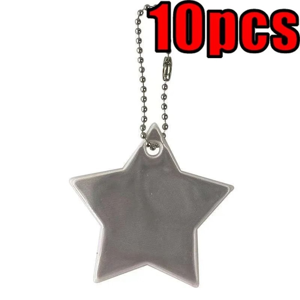 Star Shaped Safety Reflective Keychain Pendant For Kids Bags And Wheelchairs 5