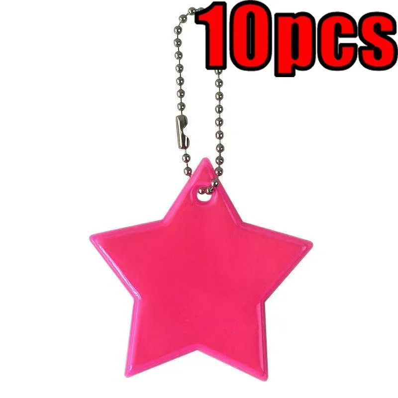 Star Shaped Safety Reflective Keychain Pendant For Kids Bags And Wheelchairs 8