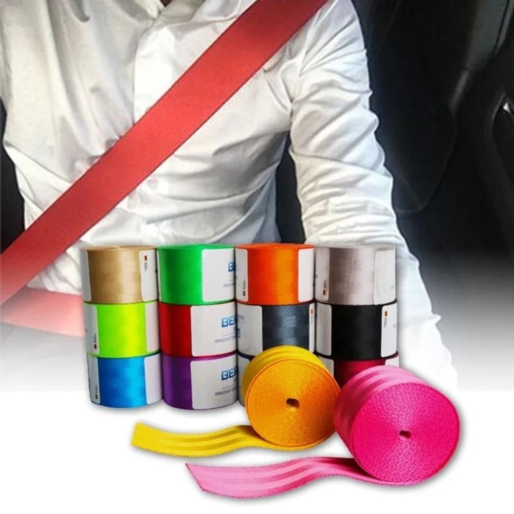 Universal Retractable Car Seat Belt Webbing Safety Strap For Vehicle Conversions 0
