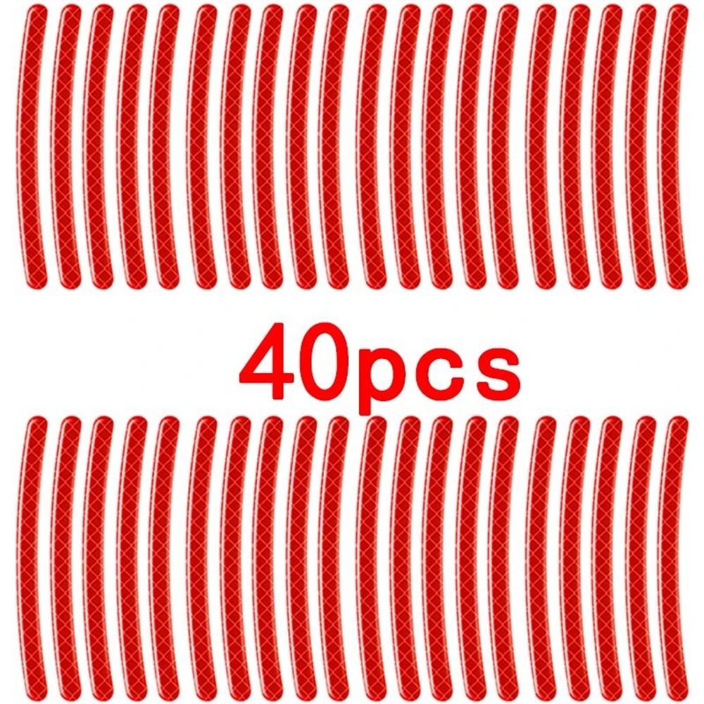 Universal Motorcycle Rim Reflective Stickers Wheel Safety Strip Set 4