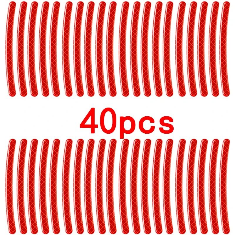 Universal Motorcycle Rim Reflective Stickers Wheel Safety Strip Set 4