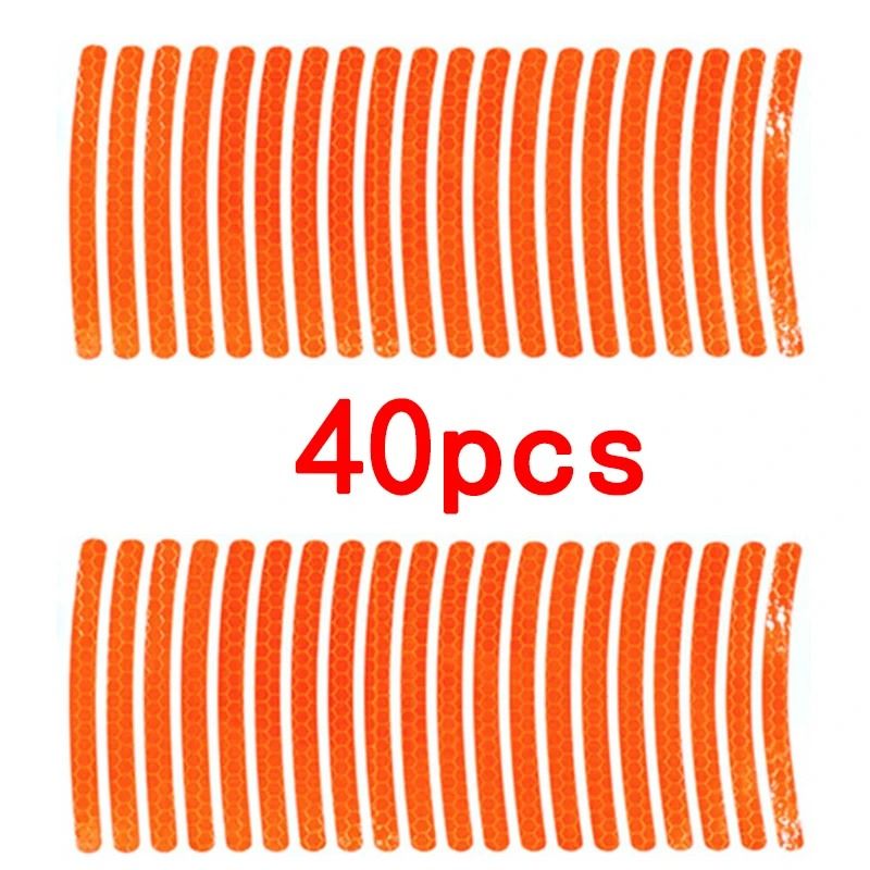 Universal Motorcycle Rim Reflective Stickers Wheel Safety Strip Set 1
