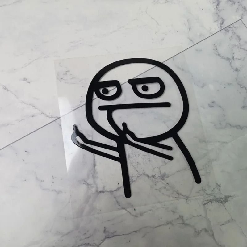 Funny Middle Finger Car Vinyl Sticker Reflective Decal For Cars And Motorcycles 1