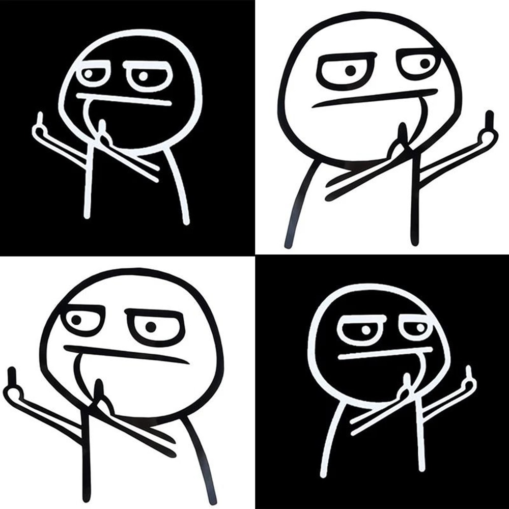 Funny Middle Finger Car Vinyl Sticker Reflective Decal For Cars And Motorcycles 0