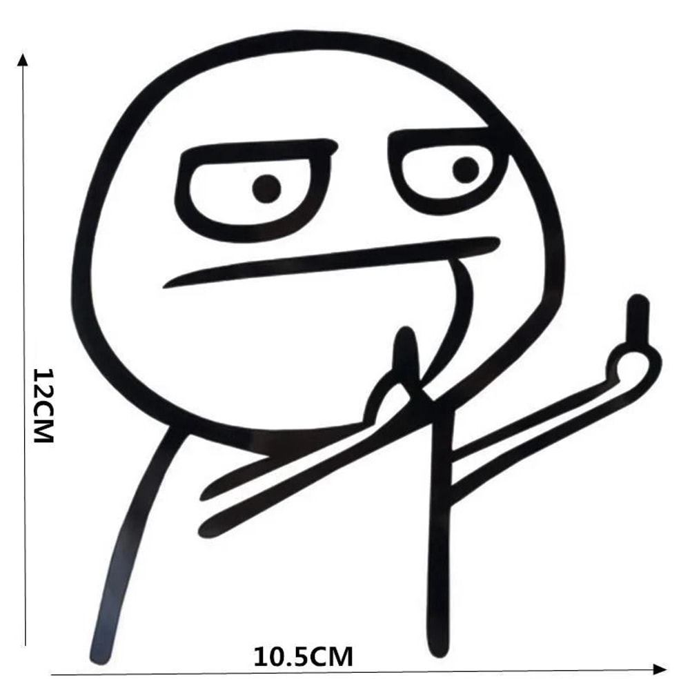 Funny Middle Finger Car Vinyl Sticker Reflective Decal For Cars And Motorcycles 8