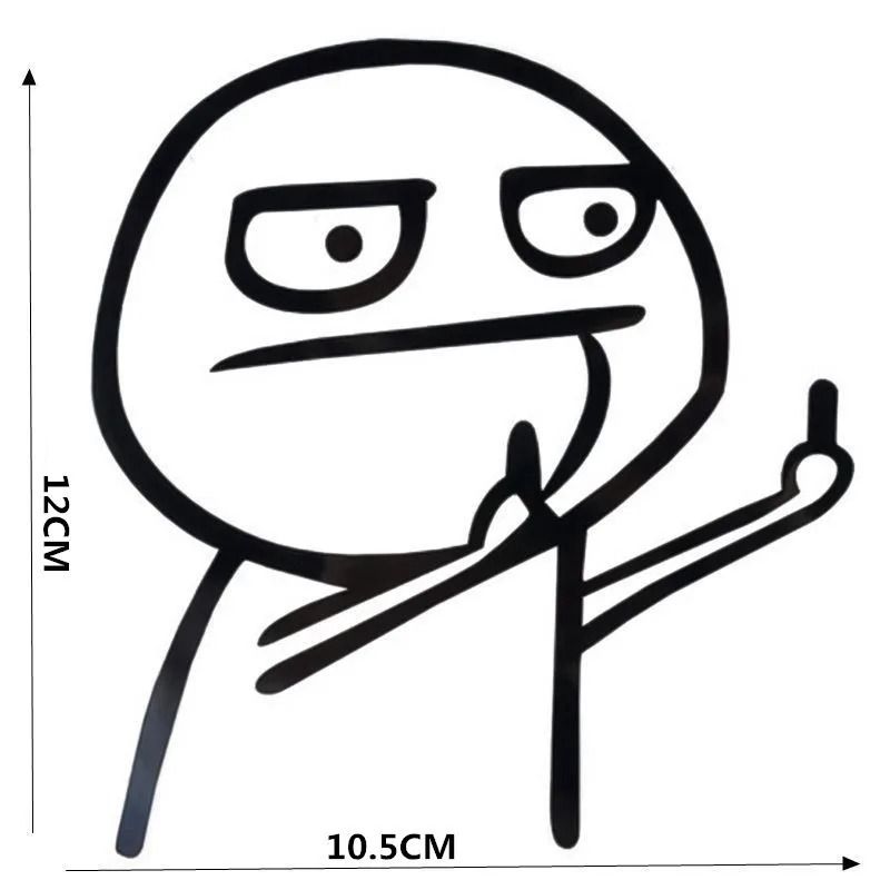 Funny Middle Finger Car Vinyl Sticker Reflective Decal For Cars And Motorcycles 8