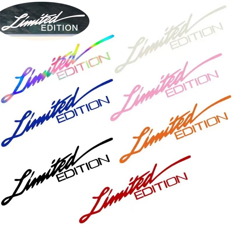 Limited Edition Reflective Car Letter Decal Laser Style Vinyl Sticker 0