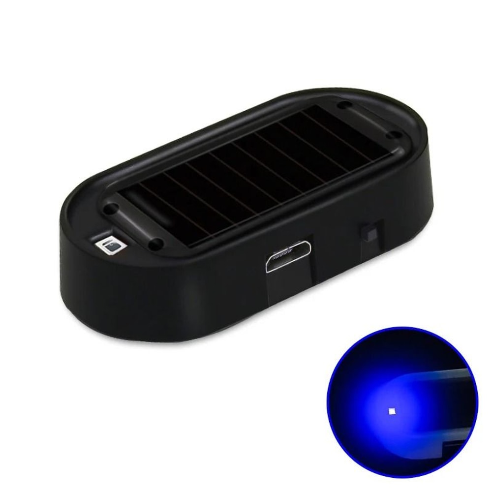 Solar Powered Dummy Car Alarm LED Security Warning Light Set 5