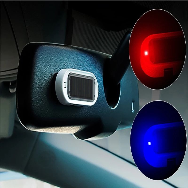 Solar Powered Dummy Car Alarm LED Security Warning Light Set 16