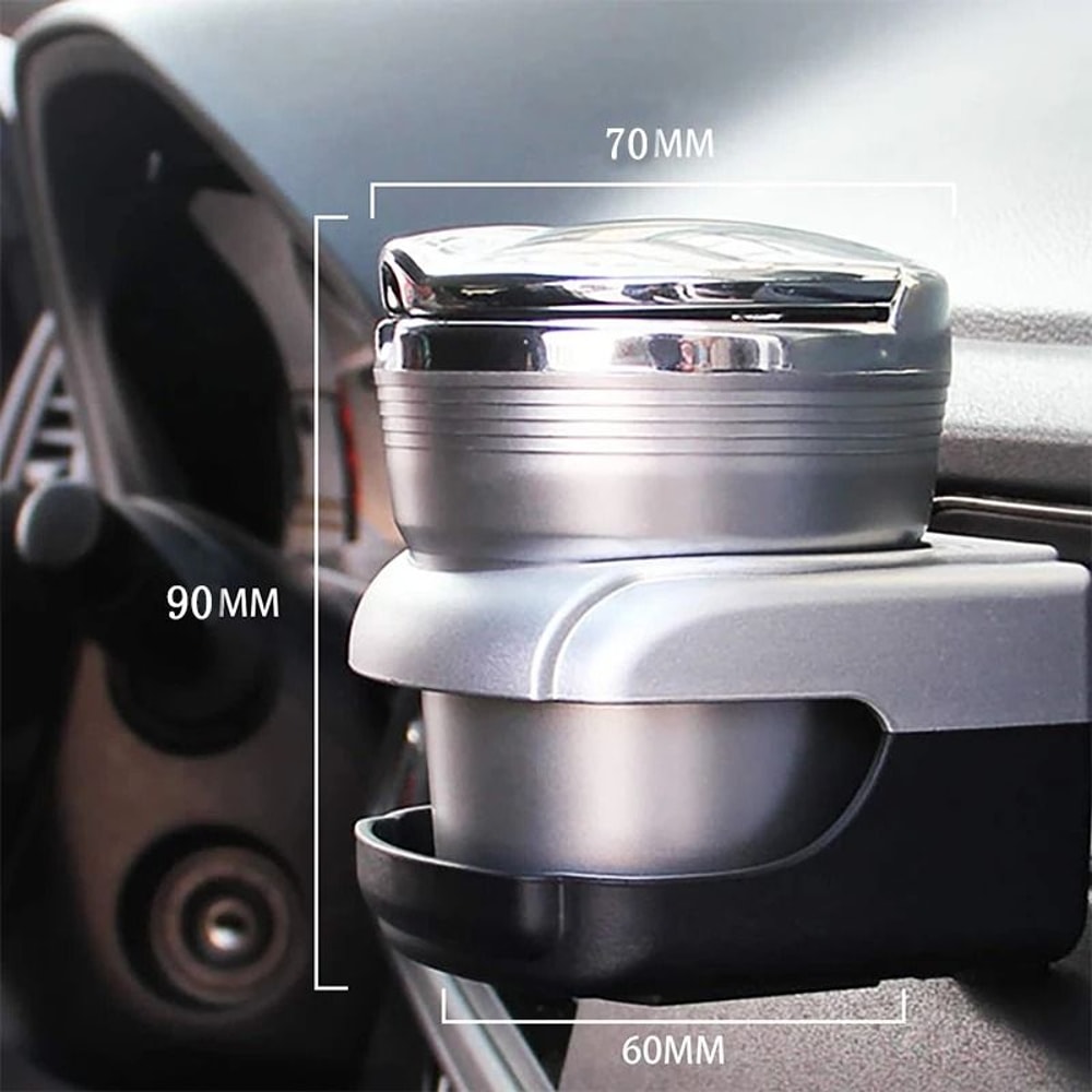 Universal LED Car Ashtray Portable Covered Ashtray Holder Cup 4