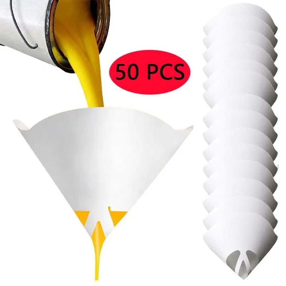 100 Mesh Disposable Paint Filter Funnel Straining Cups For Smooth Paint Flow 7
