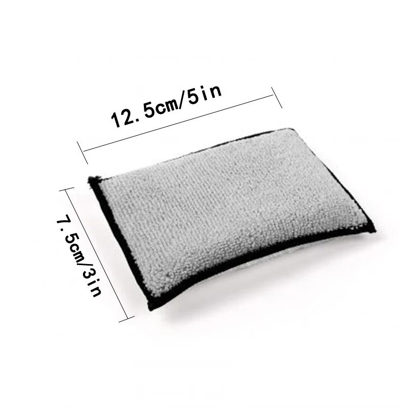 Double Sided Microfiber Car Cleaning Sponge Pads For Interior And Leather Care 3