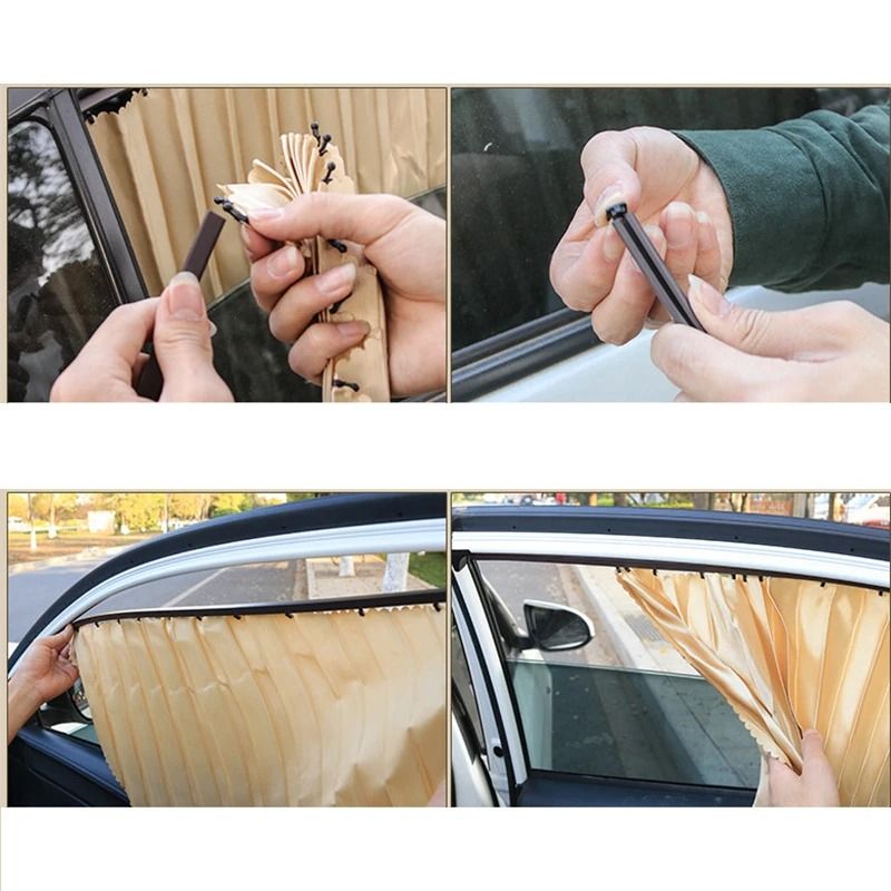 Magnetic Car Sunshade Window Curtain UV Protection Privacy Window Shade Set 7