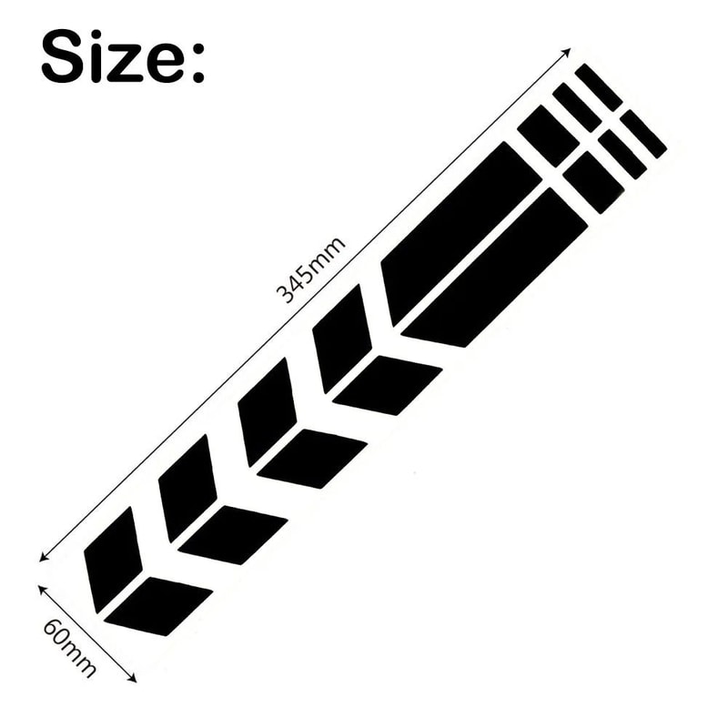 Motorcycle Arrow Reflective Stickers Safety Fender Decals Waterproof Warning Tape 8