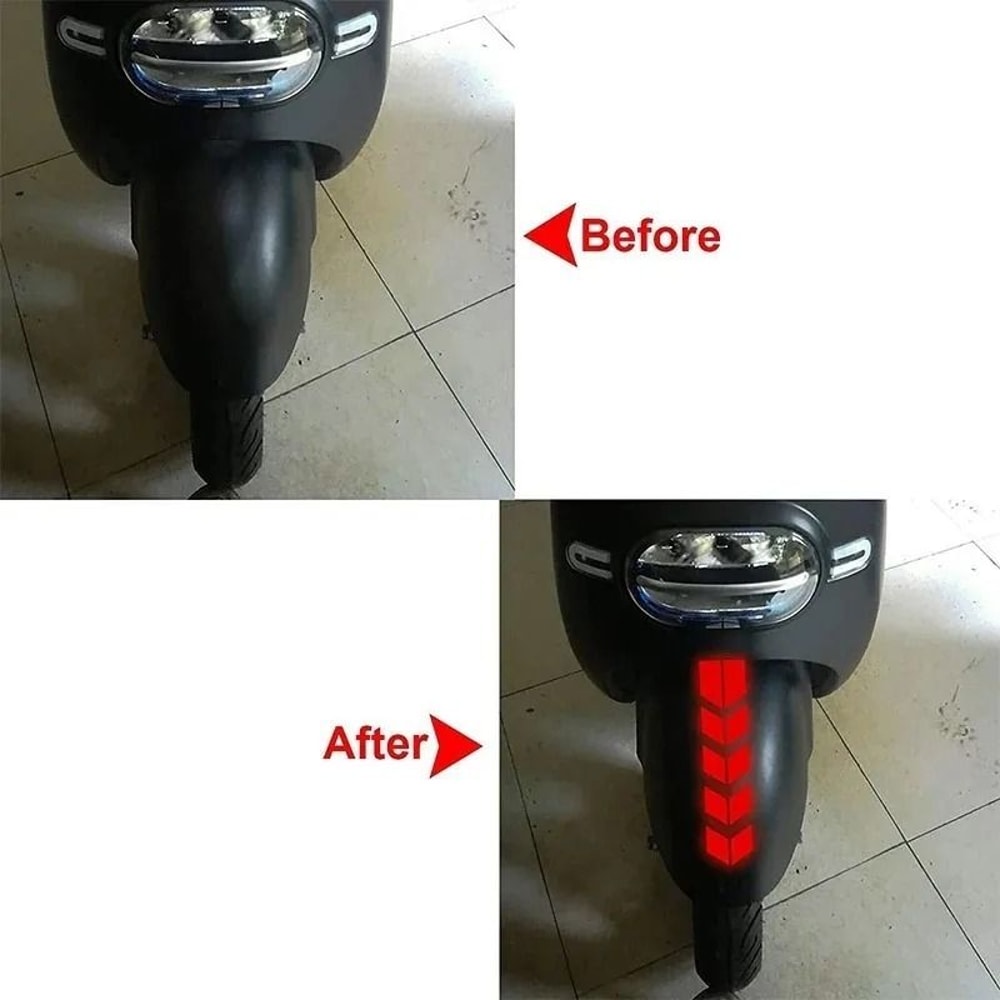 Motorcycle Arrow Reflective Stickers Safety Fender Decals Waterproof Warning Tape 9