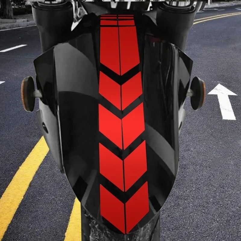 Motorcycle Arrow Reflective Stickers Safety Fender Decals Waterproof Warning Tape 11
