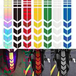 motorcycle arrow reflective stickers safety fender decals waterproof warning tape