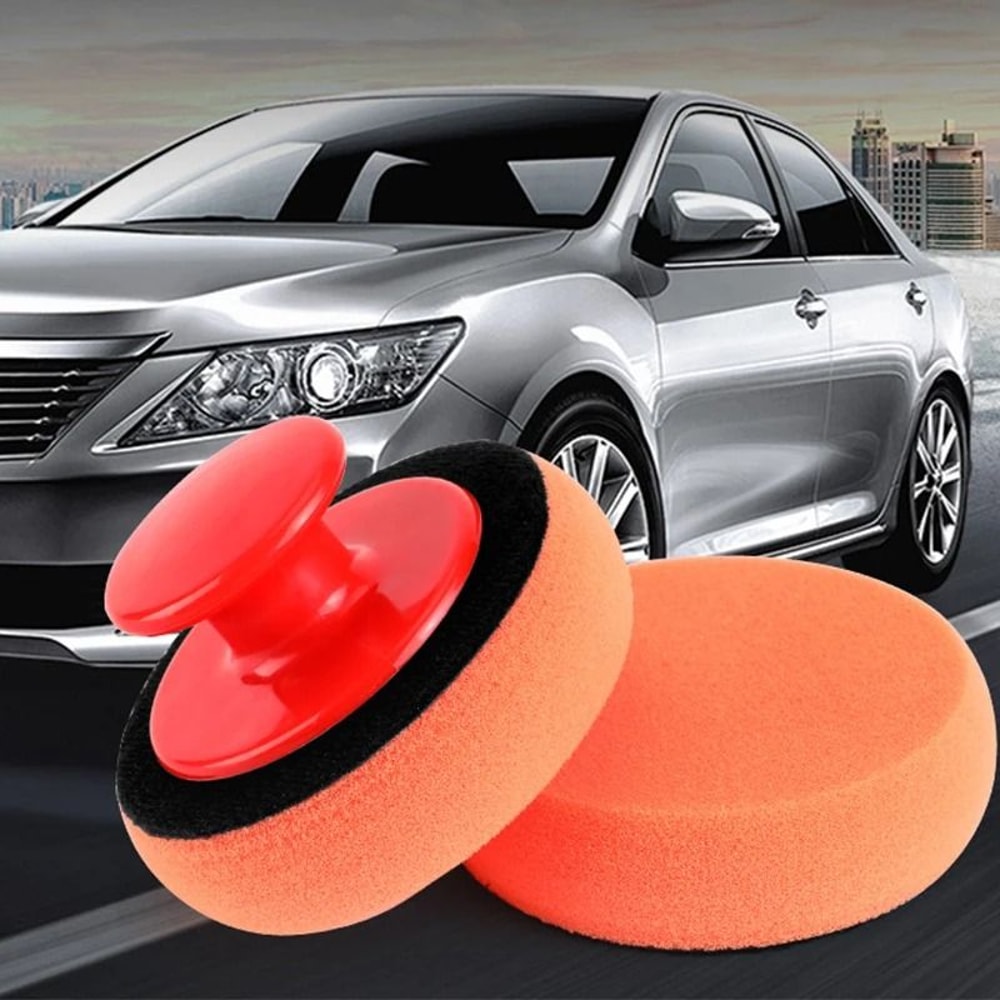 Car Waxing Sponge With Handle Polishing Pad For Easy Car Cleaning And Shine 11