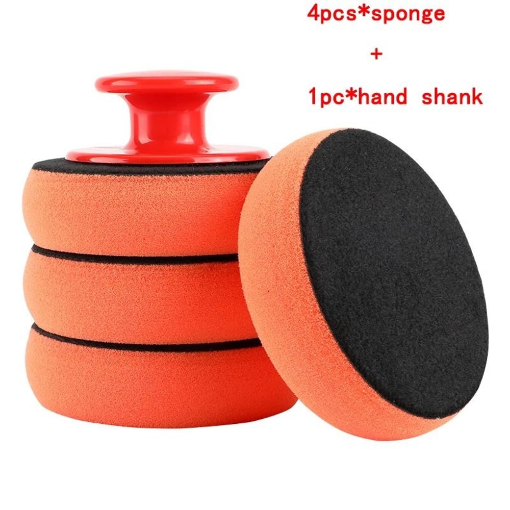 Car Waxing Sponge With Handle Polishing Pad For Easy Car Cleaning And Shine 4