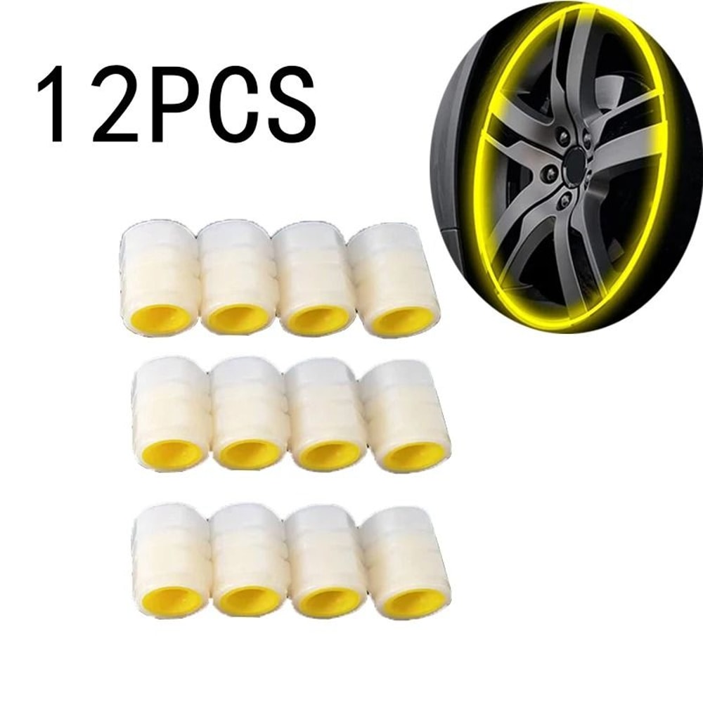Glow In The Dark Tire Valve Caps Fluorescent Wheel Caps For Cars And Motorcycles 3