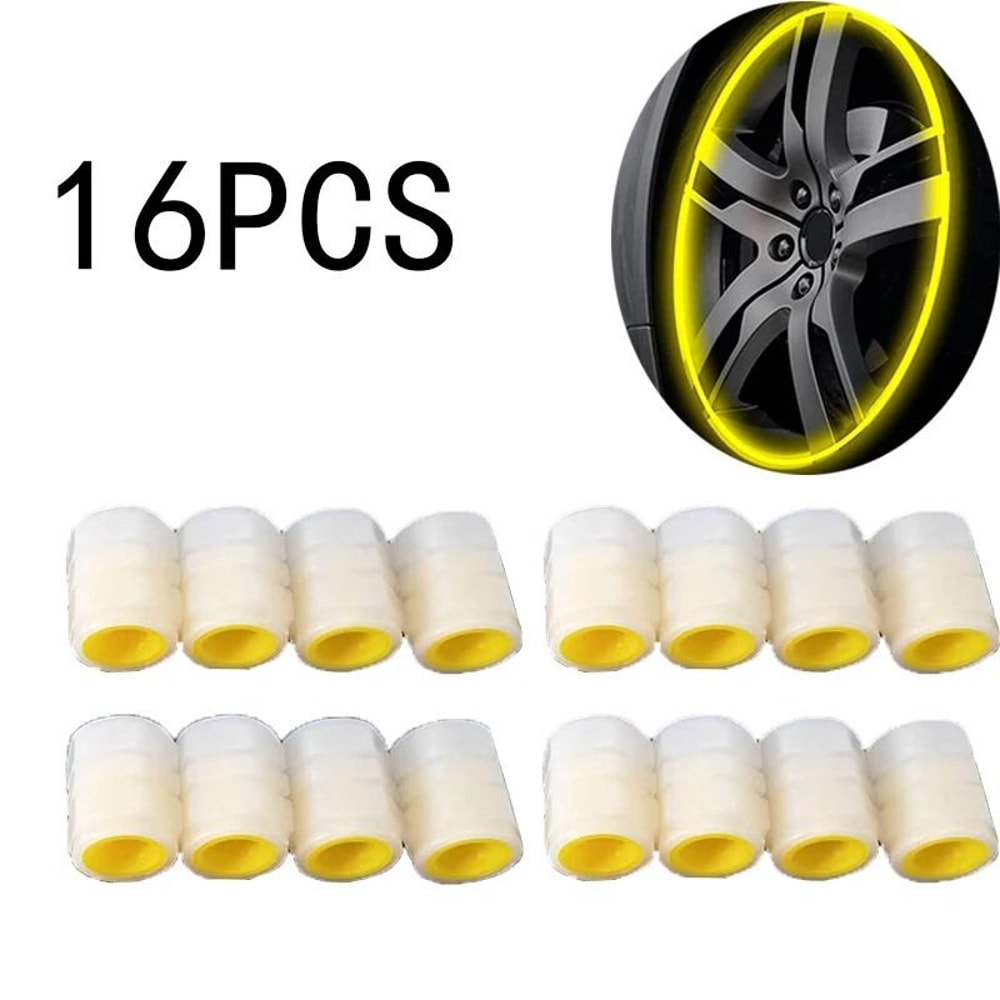 Glow In The Dark Tire Valve Caps Fluorescent Wheel Caps For Cars And Motorcycles 4