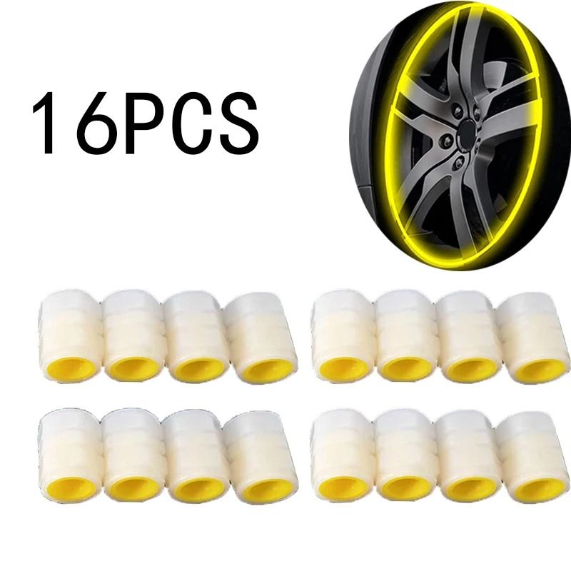 Glow In The Dark Tire Valve Caps Fluorescent Wheel Caps For Cars And Motorcycles 4