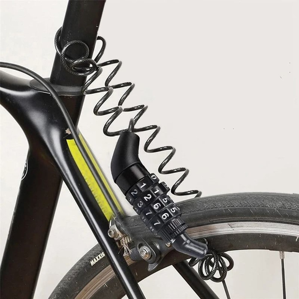 4 Digit Combination Helmet Lock Cable For Bikes Scooters And Motorcycles 9