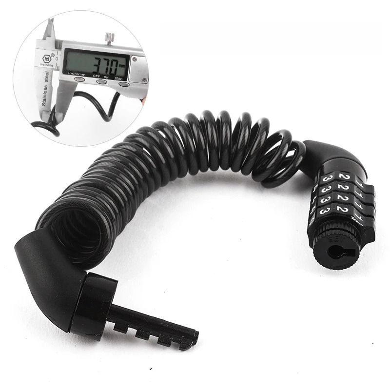 4 Digit Combination Helmet Lock Cable For Bikes Scooters And Motorcycles 2