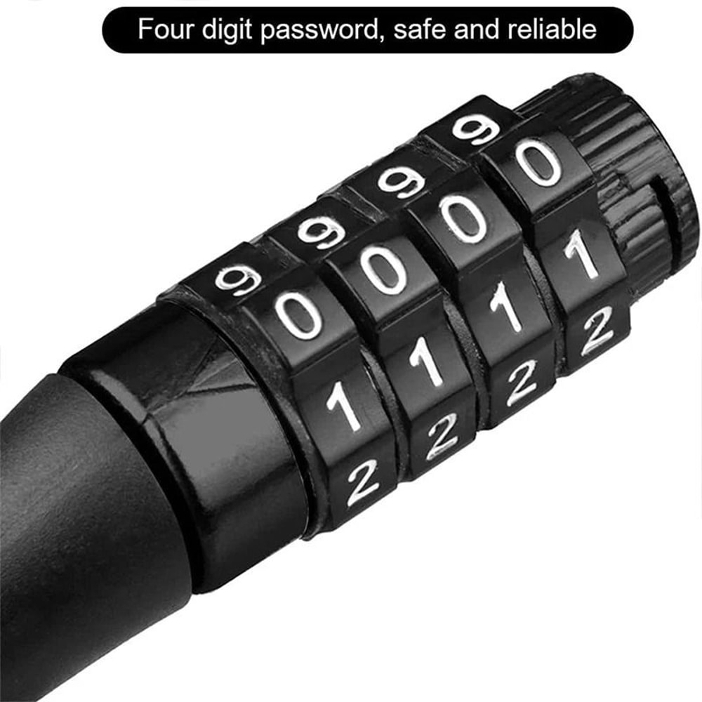 4 Digit Combination Helmet Lock Cable For Bikes Scooters And Motorcycles 7