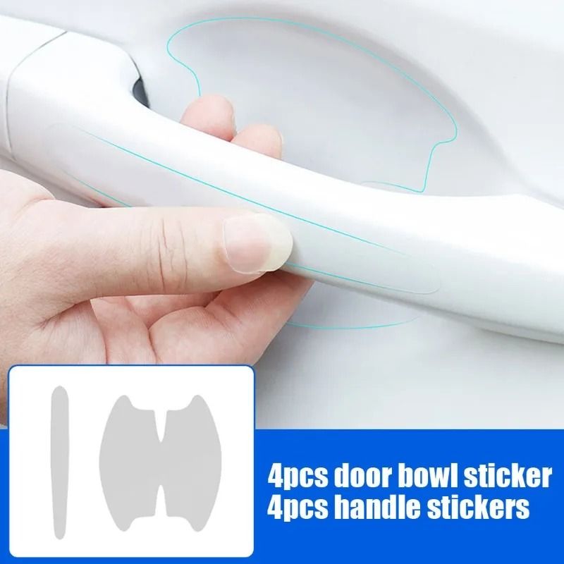 Invisible Car Door Handle Scratch Protector Bowl Stickers Anti Collision Protection Set 7