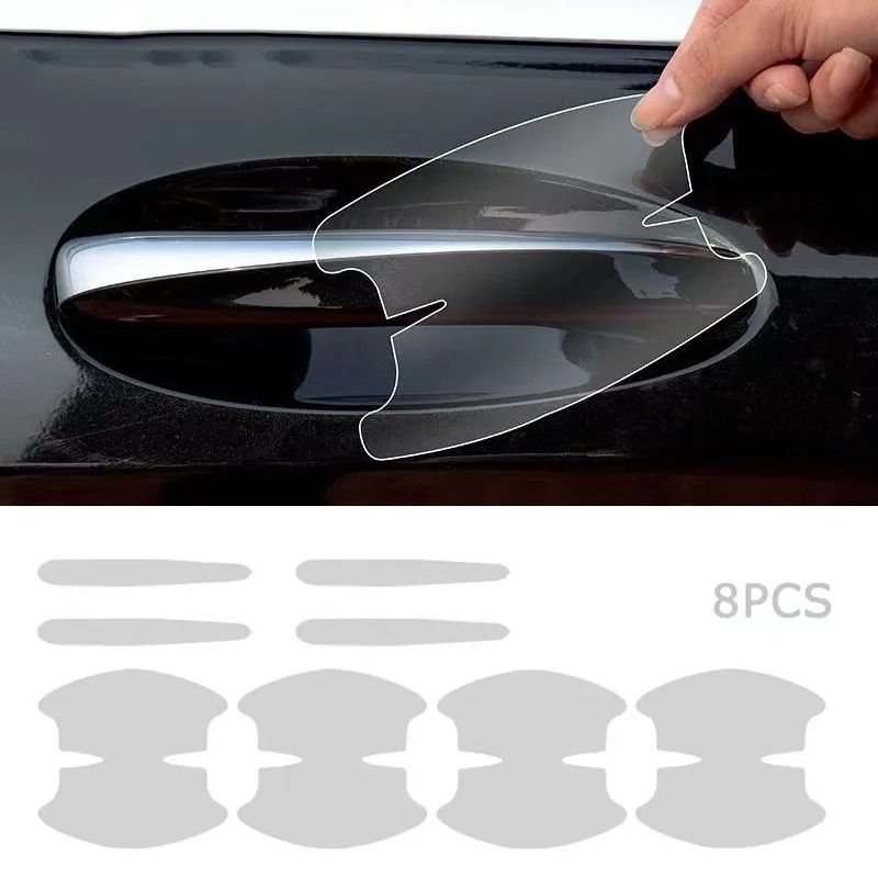 Invisible Car Door Handle Scratch Protector Bowl Stickers Anti Collision Protection Set 0