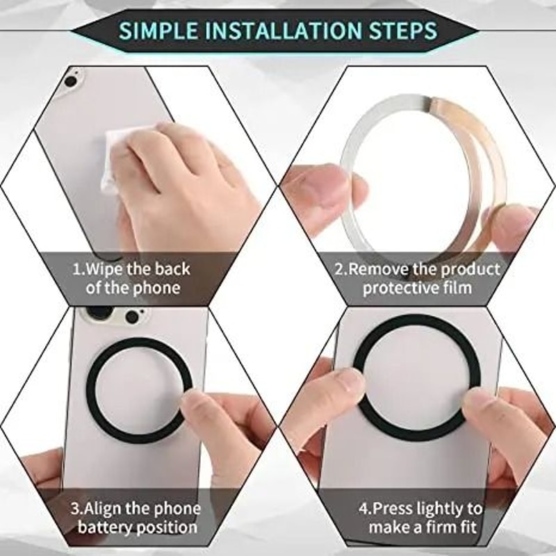 Magnetic Ring Plate Sticker For MagSafe Wireless Charging Phone Holders 6