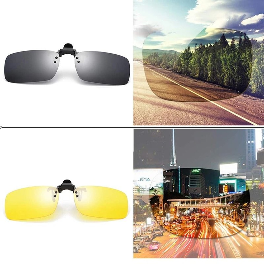 Polarized Clip On Sunglasses UV400 Night Vision Glasses For Driving And Outdoor Use 11